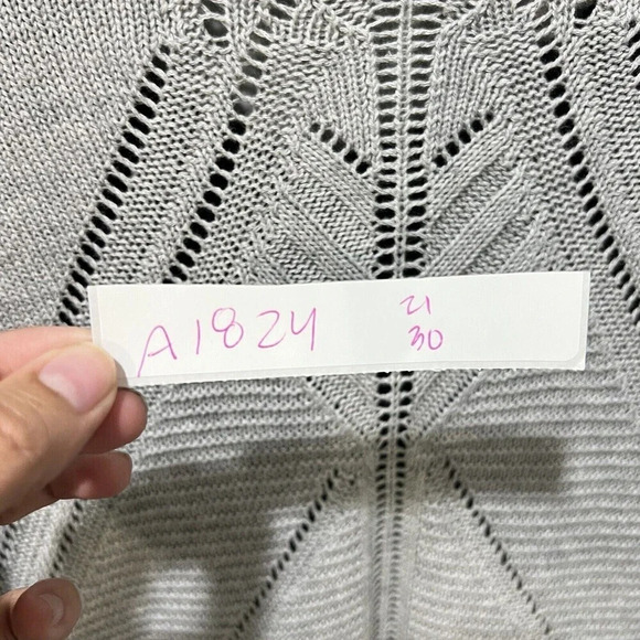 Evolution Cyrus Women’s Black Gray Sweater Medium Colorblock Chunky Knit Back - Picture 14 of 14